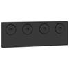 Sliding Door Hardware Set 366 cm Steel Black
