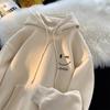 Women's Smiling Face Funny Fashion Couple Hooded Sweater American Heavyweight Loose Thickened Cashmere Boys' Hoodie Pullover Top