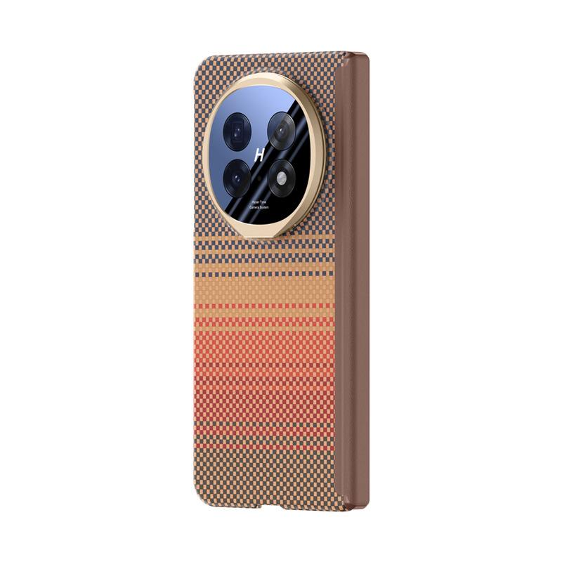 Applicable oppofindn5 mobile phone case center axis anti-drop ultra-thin lens holder magnetic carbon fiber pattern Internet celebrity business