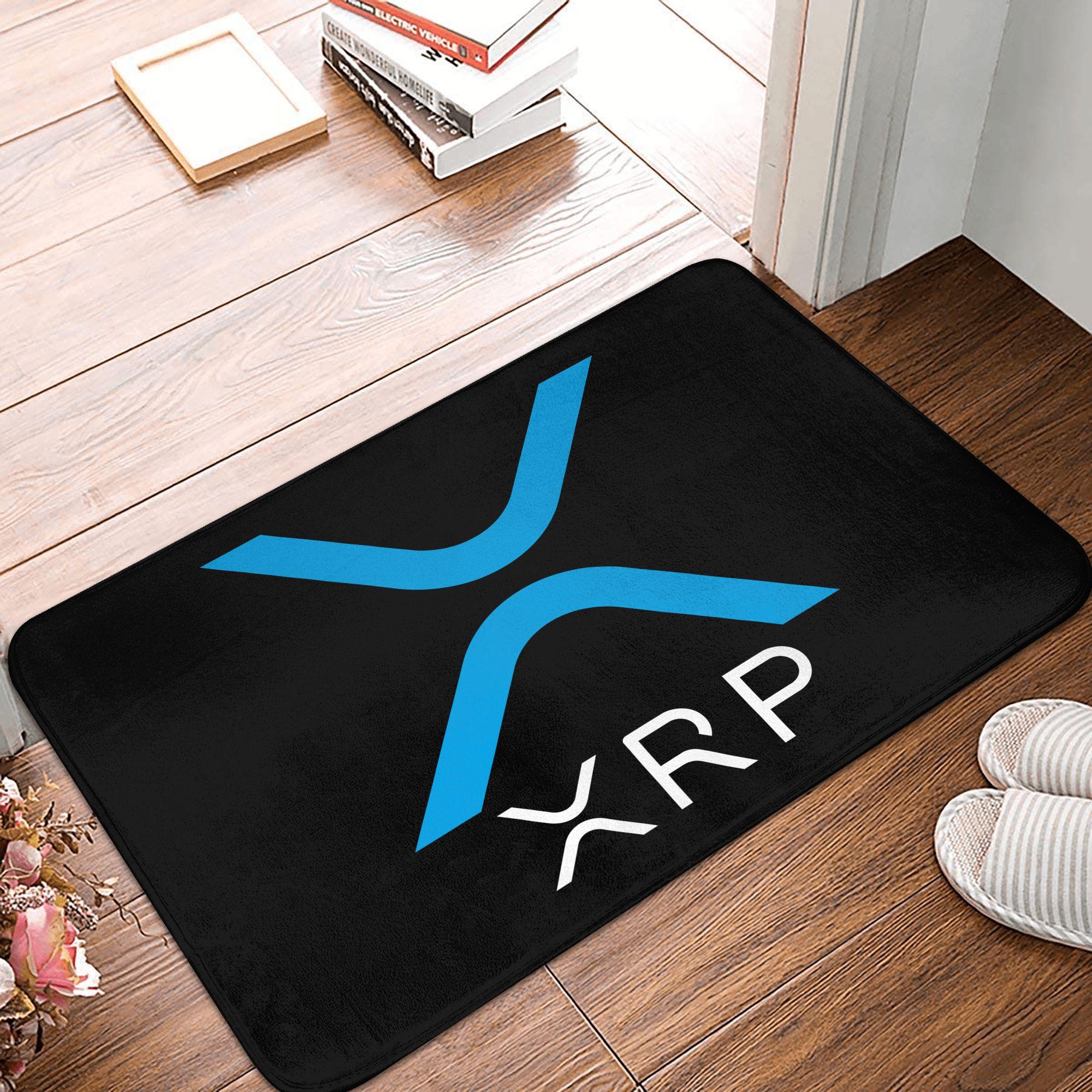 Ripple XRP Doormat Mat Anti-Slip Bitcoin Cryptocurrency Kitchen Bathroom Living Room Rug Carpet 40*60cm 40cmx60cm