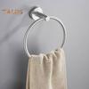 Suction Cup Towel Ring Wall-Mounted Metal Holder Solid Color Easy To Install Bathroom Hand Towel Holder Hanger Hook