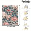 1pc Contemporary Reversible Polyester Flannel Throw Blanket - Digital Print Blossoming Flowers Pattern, All-Season Cozy Office