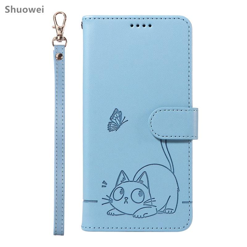 Case for Samsung Galaxy J3 J4 J5 J6 2016 2018 J7 PriMe J310 J330 J415 J510 J530 J610F Note 8 9 10 20 Ultra Pro Plus 5G Leather Flip Casing Bag Strap