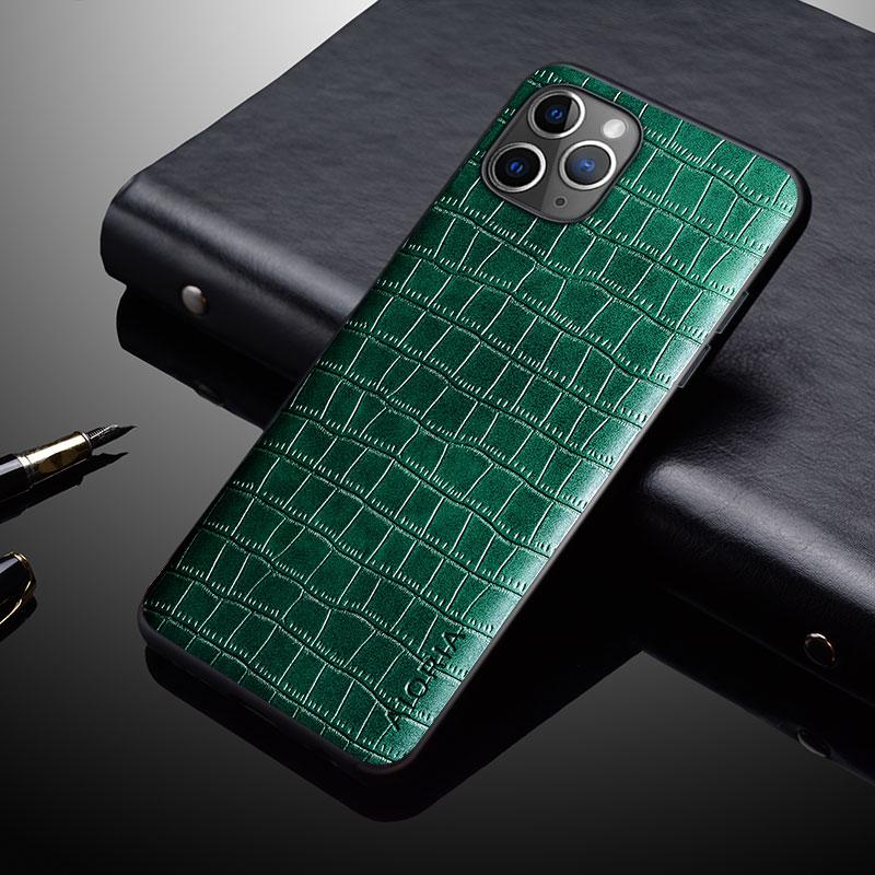 Lyxigt krokodilläderfodral för iPhone 16 Pro Plus Max Bakskal till iphone 16 pro maxfodral