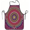 1pc Bohemian Mandala Floral Pattern Print Apron, Durable And Easy To Clean, Adjustable Waistband, Polyester Material, for Kitchen Cooking, Gardening,