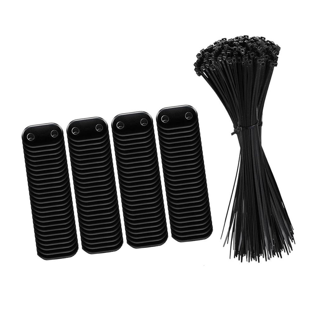 Balcony Privacy Screen Attachment Mounting Set Weatherproof Clips with Cable Ties Suitable for Garden Fence Installation