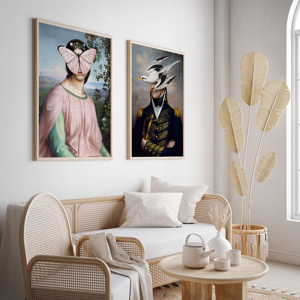 Set of Two Posters Portrait Butterfly