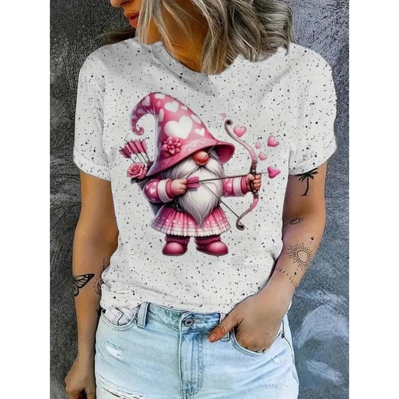 

Модная трендовая брендовая темпераментная универсальная повседневная женская футболка с круглым вырезом и короткими рукавами с принтом 6xl