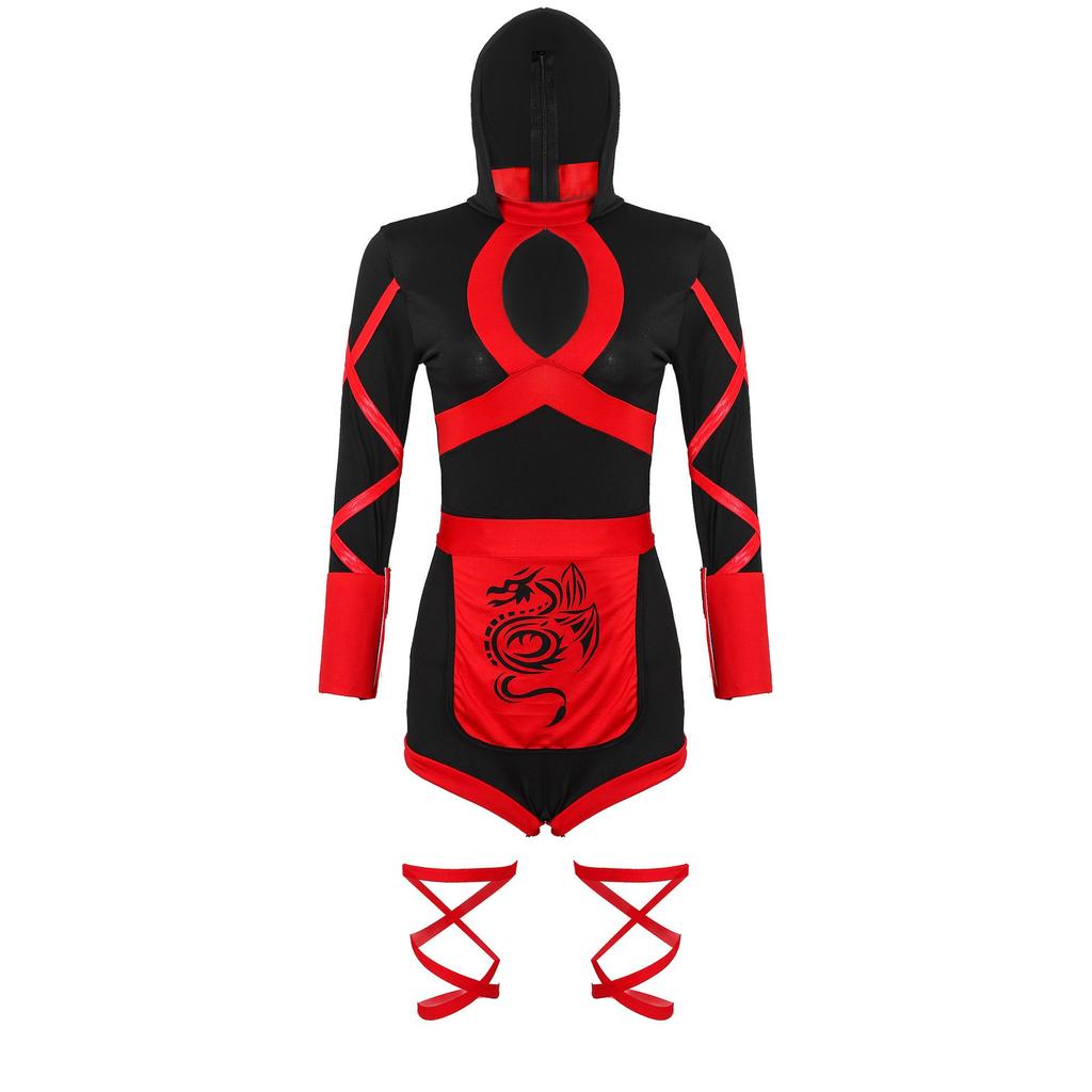 Women's Dragon Ninja Costume - Japanese Warrior Halloween Outfit