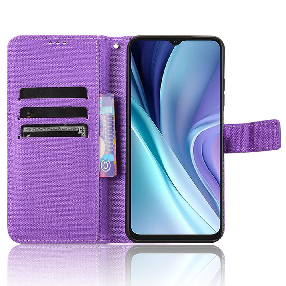 For itel A50 Case Diamond Texture PU Leather Phone Cover