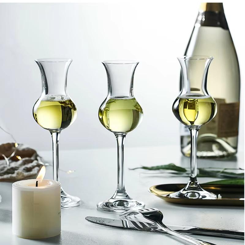 Crystal Whisky Wine Cup Goblet Nosing Glass Rum Liqueur Smell Tasting Glass Brandy Tulip Party Wedding Champagne Glasses