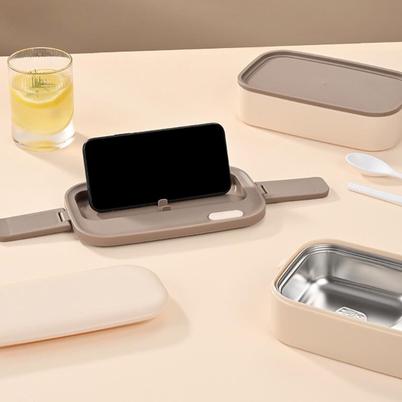 Bento Boxes Double Layer Student Food Storage Container Keep Warm Sealing Boxes 304 Stainless Steel Lunch Box for Office