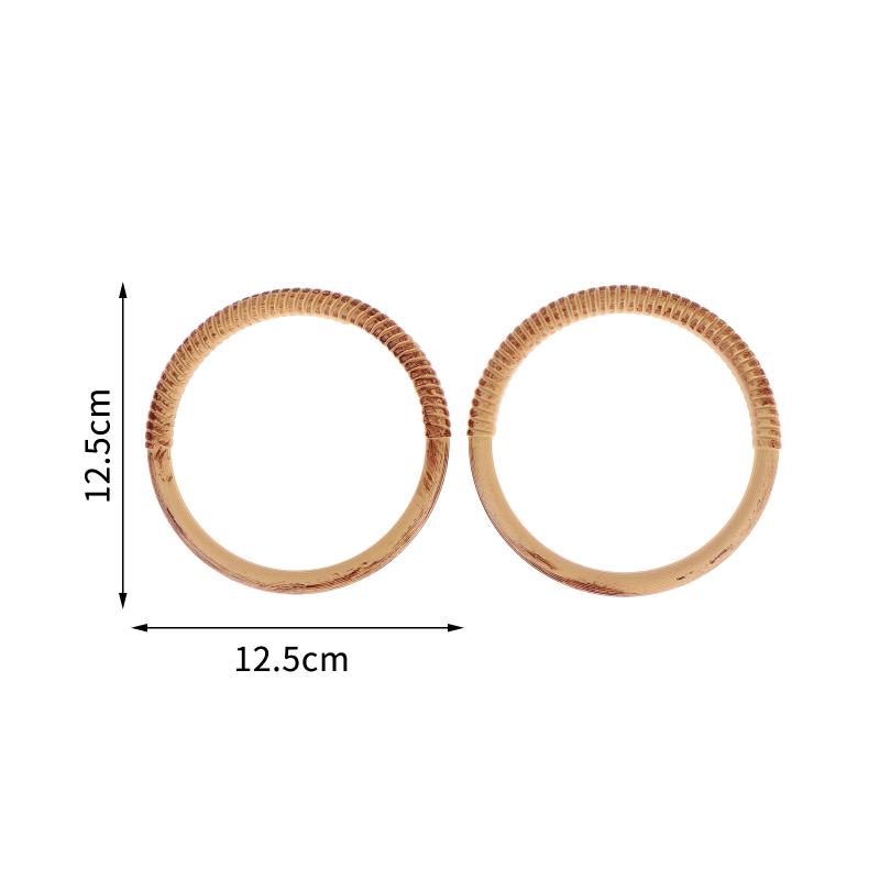 2Pcs Round D-Shaped Resin Purse Handles Non Slip DIY Replacement Bag Straps for Clutch Tote Handbag Repair