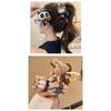 Cute Bear Double Sided Hair Claw Bow Shark Clip Elegant Back Head Hair Accessories