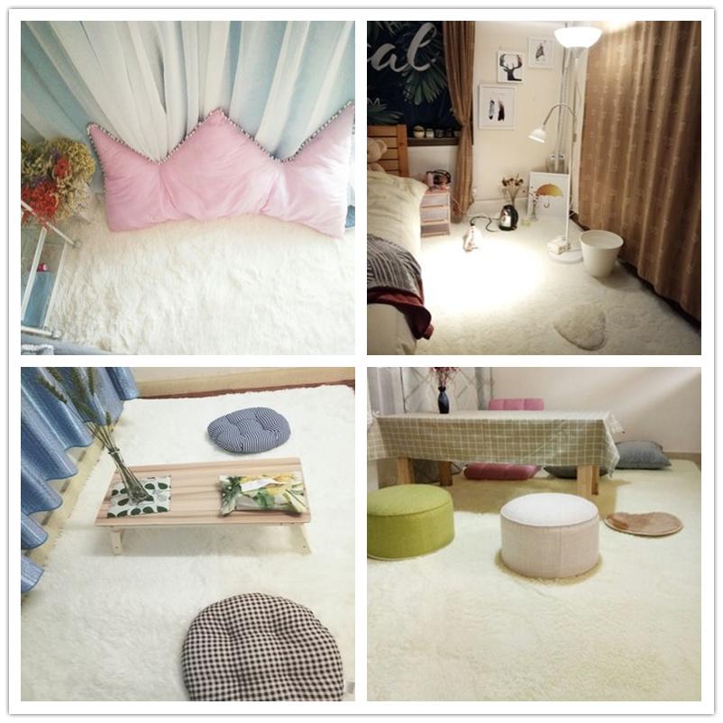 White Fluffy Carpet Plush Carpets Living Room Decoration Thicken Bedroom Bedside Mats Non-Slip Children'S Room Soft Large Rugs