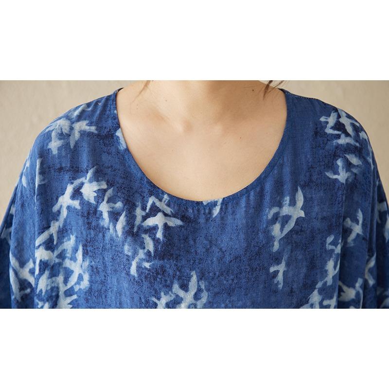 DIMANAF 2025 Sommer Damen Übergröße Lockeres Kleid Strand Vintage Basic Casual Langes Kleid Druck Urlaubskleid