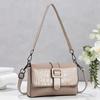 2026 Glossy Crocodile Pattern Underarm Bag: Retro Flap Design, Square Buckle, European & American Style, Women's Crossbody/Shoulder Bag