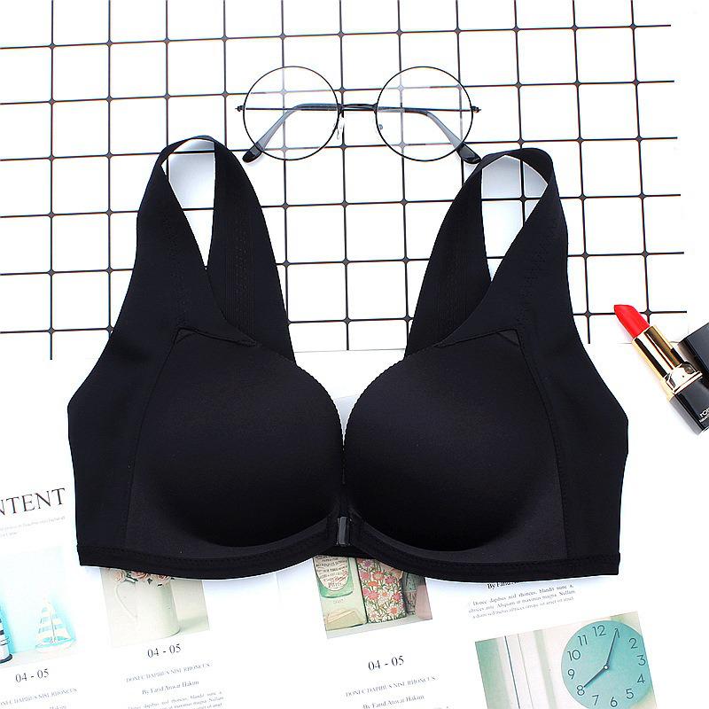 Women's Sexy Seamless Push-Up Bra: Wireless, Adjustable Front Buckle, Side Support, Beautiful Back Design