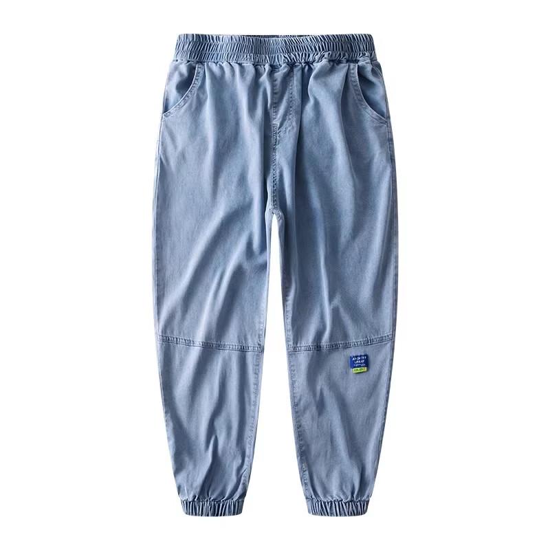 Boys' Summer Denim Tencel Anti-Mosquito Pants