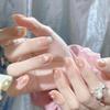 INS Style Silver Glitter Heart & Star Press-on Nails – Versatile Girly Manicure