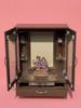 Wooden Pooja Mandir | Handicrafted Home Temple | Indian Prayer Altar with Doors | Wall With Glass Pooja Cabinet | Traditional Hindu Mandir