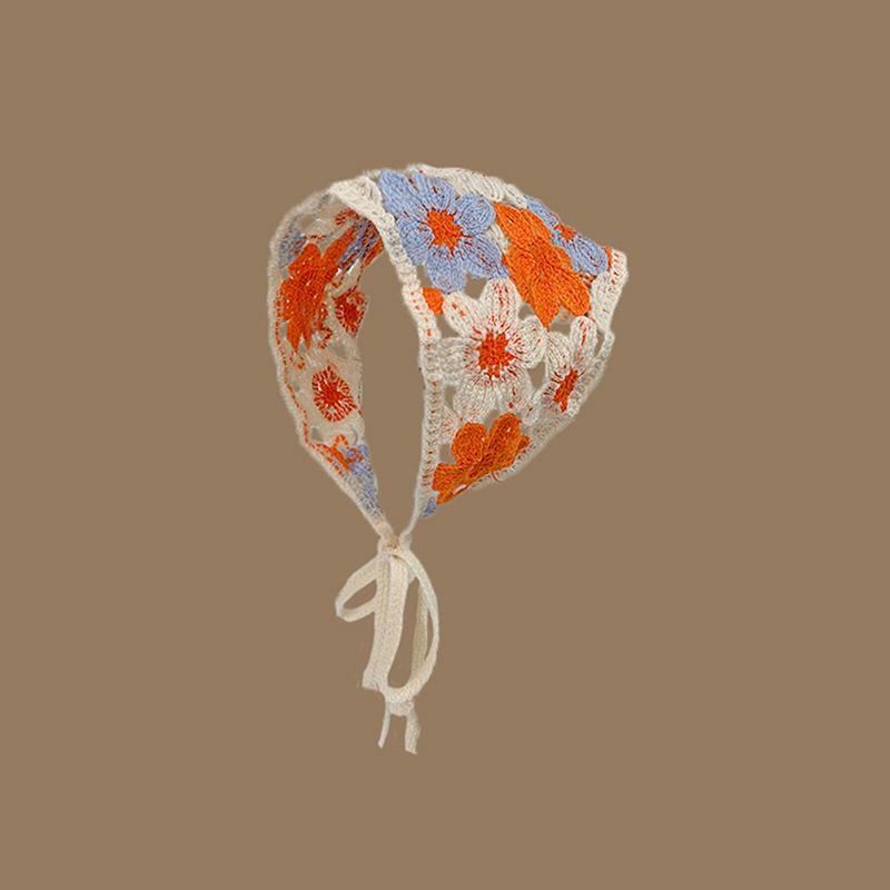 Sweet Cute Triangle Headband For Women Girls Pastoral Style Triangle Headband Travel Photo Hair Scarf Headscarf Hat