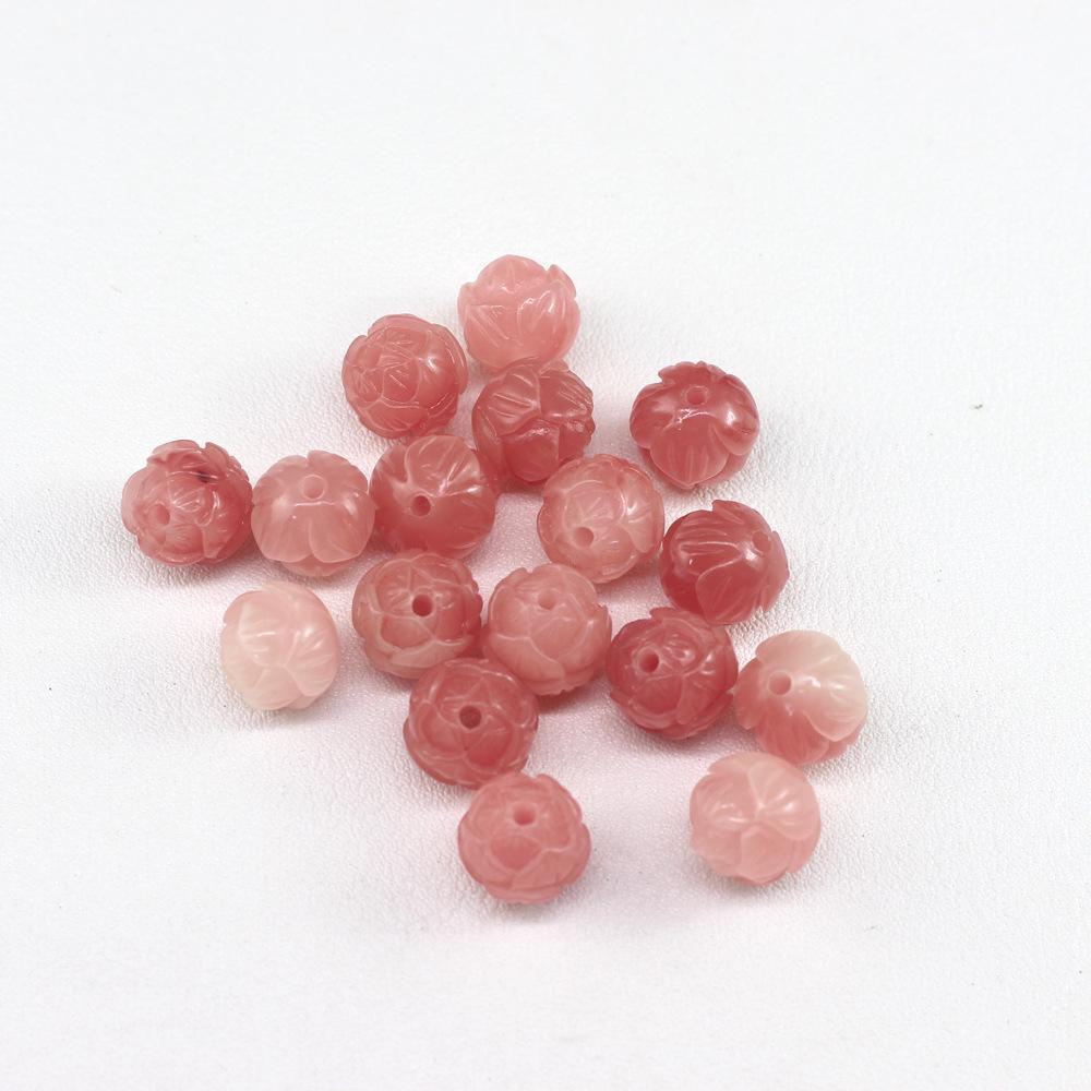 

Круглые бусины-разделители из ракушек коралла цвета слоновой кости и белого лотоса для самостоятельного изготовления хрустального браслета. 10mm фиолетовый