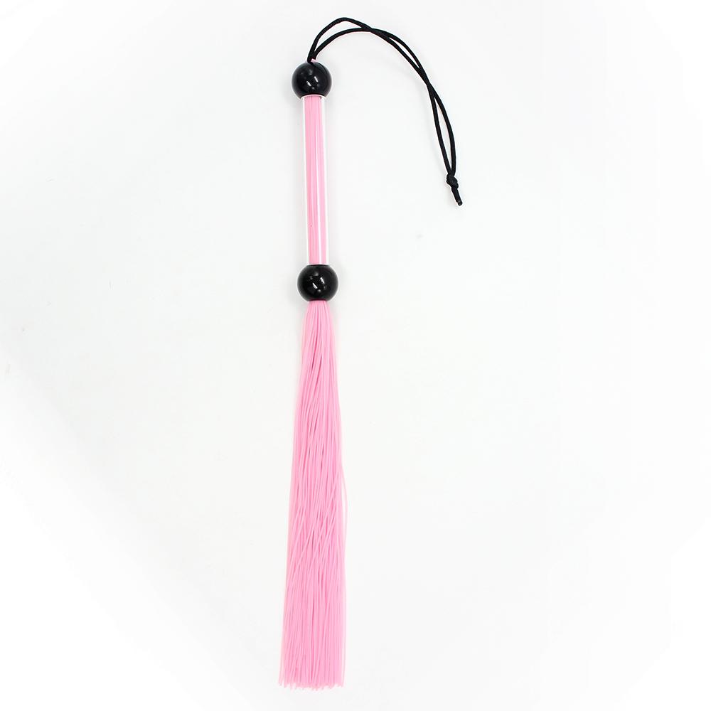 VaHppy Small Whips 100G 39CM Transparent Handle Rubber Tassel Tail 6colors SM BDSM Stuff Adult Products Sex Toys Couple Flirting Ass Pumping