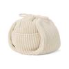 New Era Free Basic Cuff Knit Trapper Ivory Knit Warm and Cold Weather Cap,