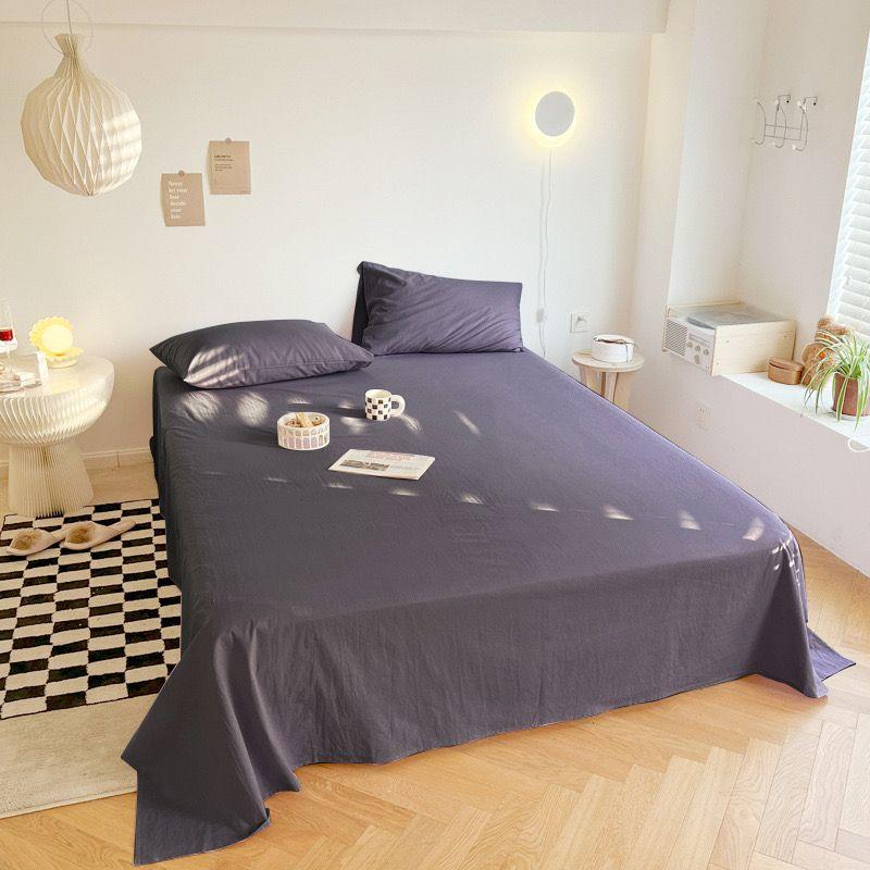 Minimalist Anti-pilling Skin-friendly Breathable Summer Bed Sheet For Student Dorm Single Bed