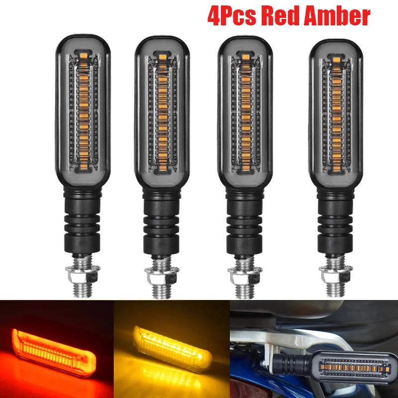 10mm Motorcycle LED Turn Signals Light Blinker Flowing Water Indicators Lamp Flasher Front Rear Lamp For Kawasaki Yamaha