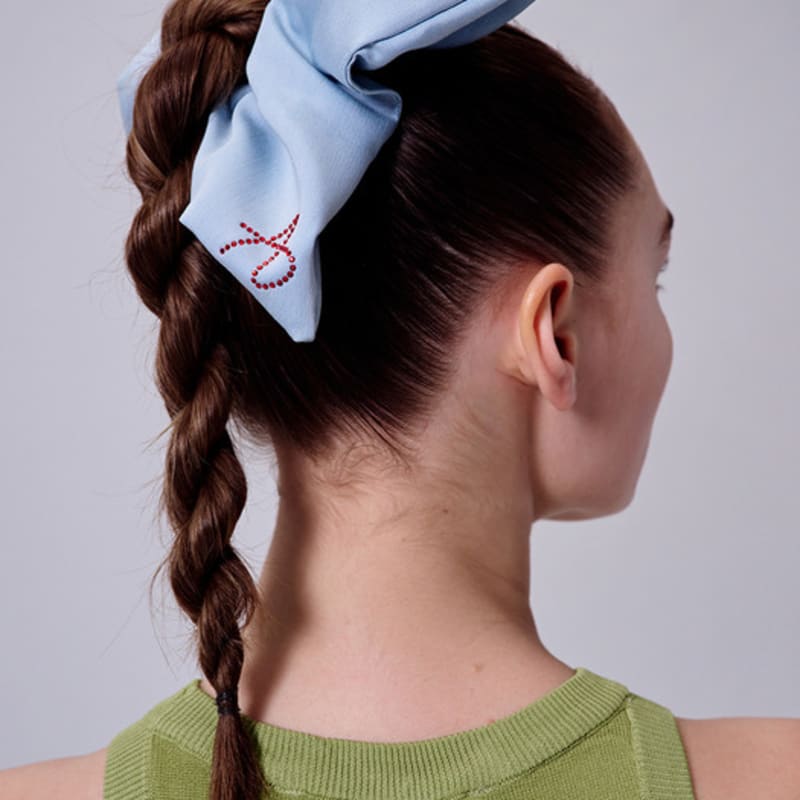 August Harmony Denim Square Scrunchies / Light Blue