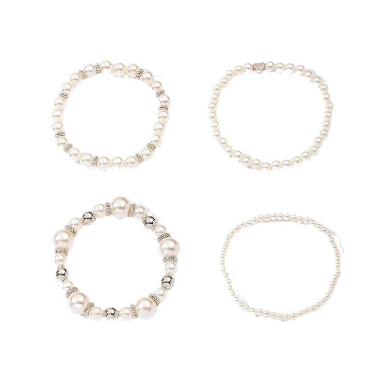 Love Pearl Bracelet Hot-selling Jewelry Personalized Fashion Simple Special-shaped Beaded Stacked Bracelet