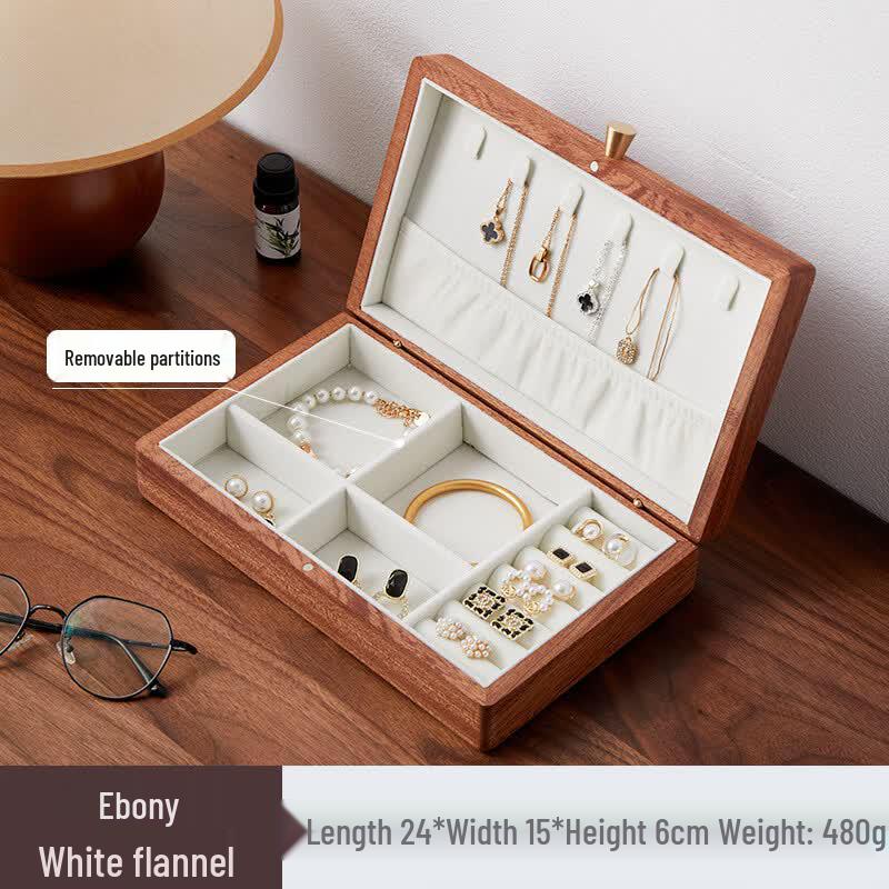 Black Walnut Solid Wood Jewelry Box
