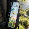 1PC Dragonfly Wildflower Meadow Print 750ml Color Plastic Sports Water Bottle Leakproof Flip Straw Lid Suitable for Sports Office Home Use