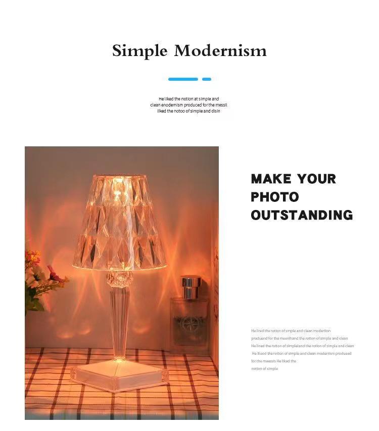 Luxury Touch LED Teardrop Table Lamp - Rechargeable Bedroom Night Light