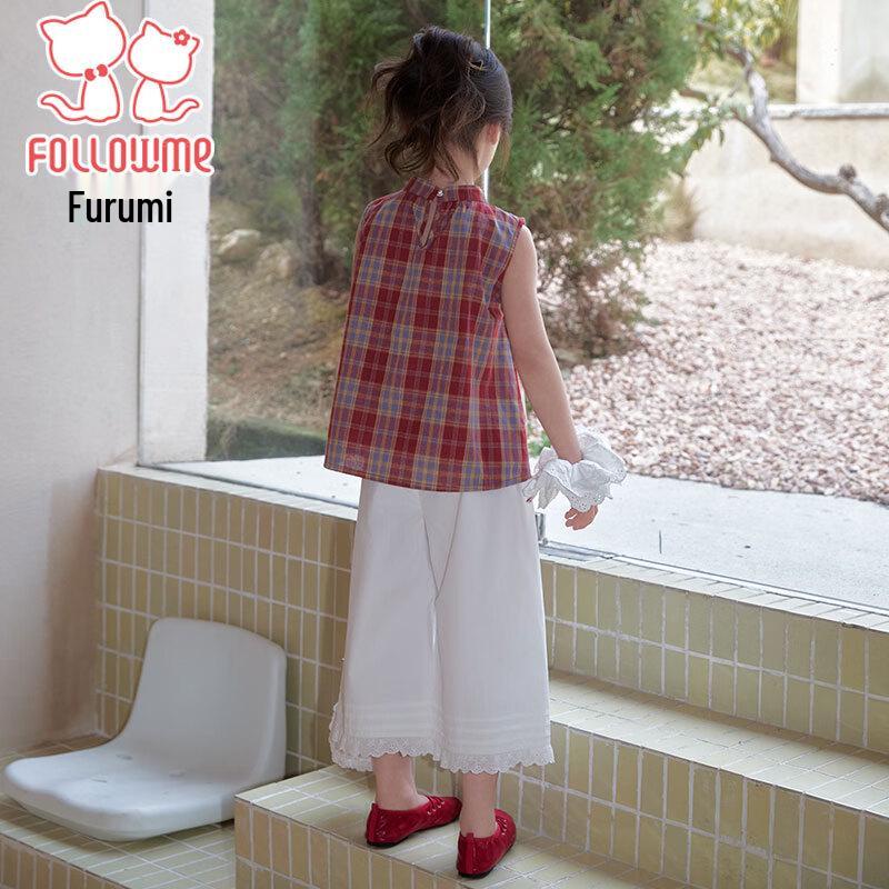 Girls' Retro Plaid Two-Piece Summer Outfit
