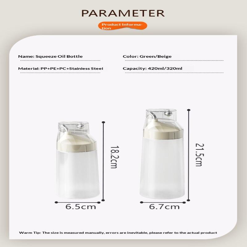 Squeeze Oil Bottle with Automatic Open Close Function for Efficient Home Seasoning Use