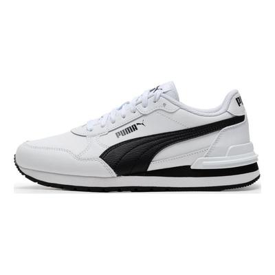 ST Runner v4 Cuir Blanc Fonte Unisexe Baskets Noir 399068-02