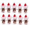 10Pcs With scarf Christmas Bear Plush Toy Cartoon Animal Bear Plush Dolls  Holiday Gift