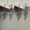 Cute Blue Jellyfish Ocean Pendant Earrings For Women Girls Unique Aesthetic Charm