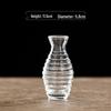 Retro Embossed Transparent Glass Vase: French-Inspired Luxury Home Decor for Living Room