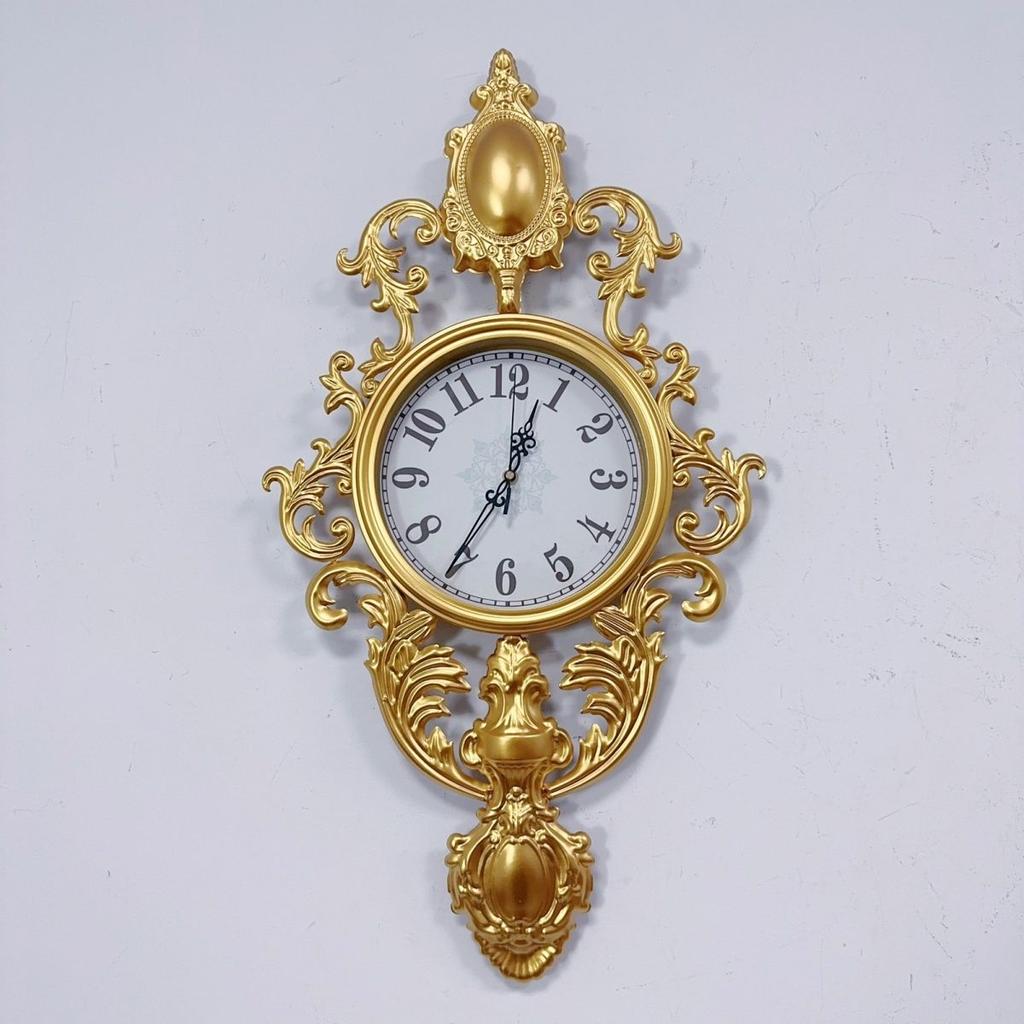 European and American Style Wall Clocks, Retro Living Room Home, Fashionable and Creative, Modern, Simple and Elegant Wall Clock