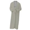Toga Lunga da Uomo a Vestibilità Larga con Zip Frontale Collo a Camicia Tradizionale Islamico Thobe Kaftano Manica Lunga Completa Abbigliamento Casual