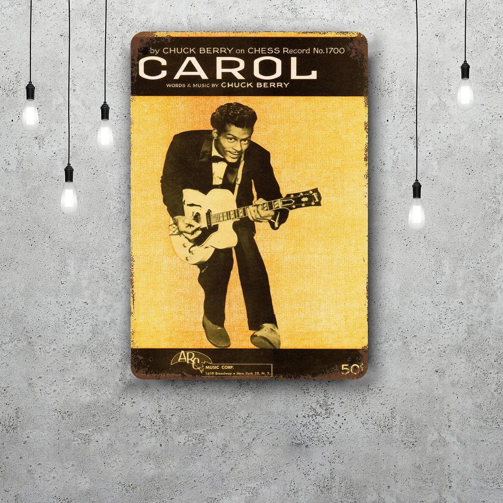 Chuck Berry Band Decor Poster Vintage Tin Sign Metal Sign Decorative Plaque for Pub Bar Man Cave Club Wall Decoration