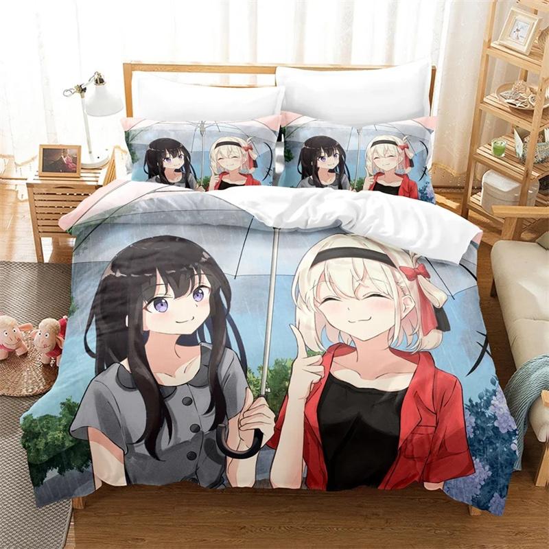 

Lycoris Recoil Bedding Set,Duvet Cover Comforter Bed Set Quilt Cover Pillowcase,King Queen Twin Size Boys Girls Adults Tool 135x200cm 2pcs
