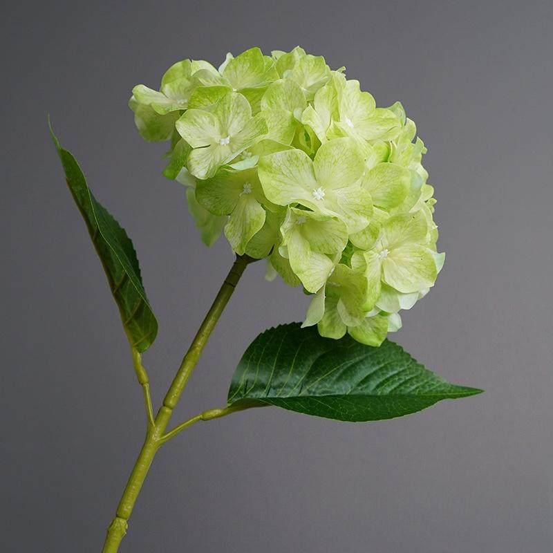 4pcs Simulation Hydrangeas Branch Real Touch Fake Flowers Garden Balcony Decoration Green Star Drop Hydrangea Artificial Flower