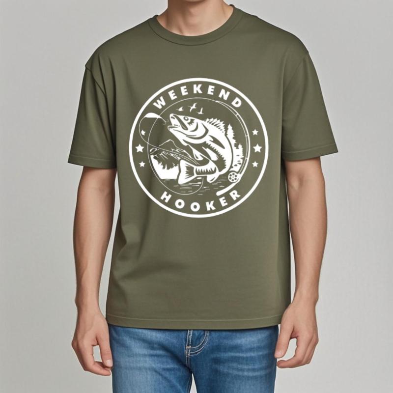 Unisex Oneck tshirt Casual Weekend Hooker Fish Logo Design Cool For her Tee shirt Unisexs Tshirt Essential Tee Classic Tshirt