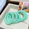 5pc High Elasticity Telephone Cord Hair Ties Durable Spiral Hair Bands Stretch Resistant Coil Hair Elastics for Everyday Use