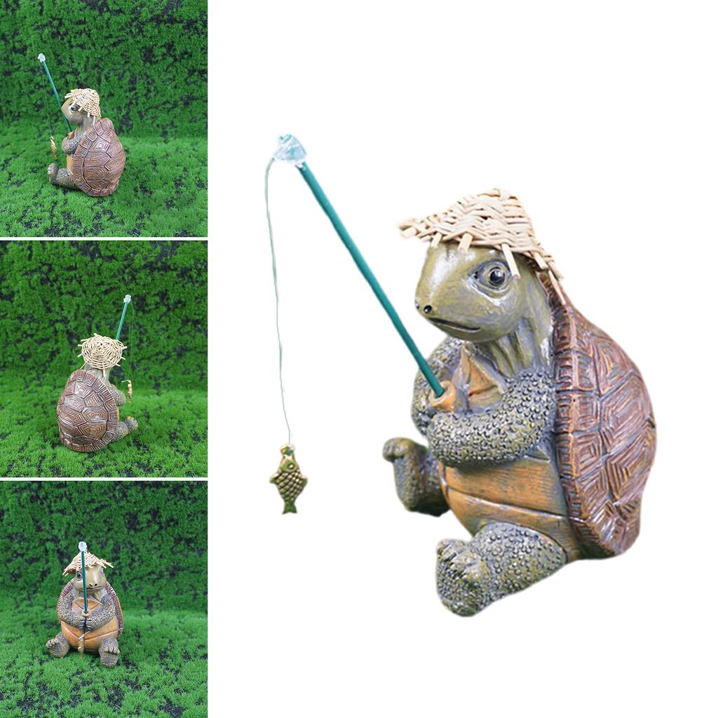 Realistyczna Rzeźba Żółwia z Żywicy Ornament Zwierzęcy na Trawnik, Ganek i do Dekoracji Wnętrz Rzeźba Zwierzęca Statua